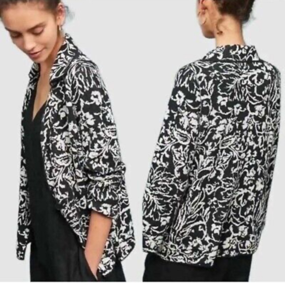 Anthropologie ETT  TWA Reversible Knit Blazer Cardigan M